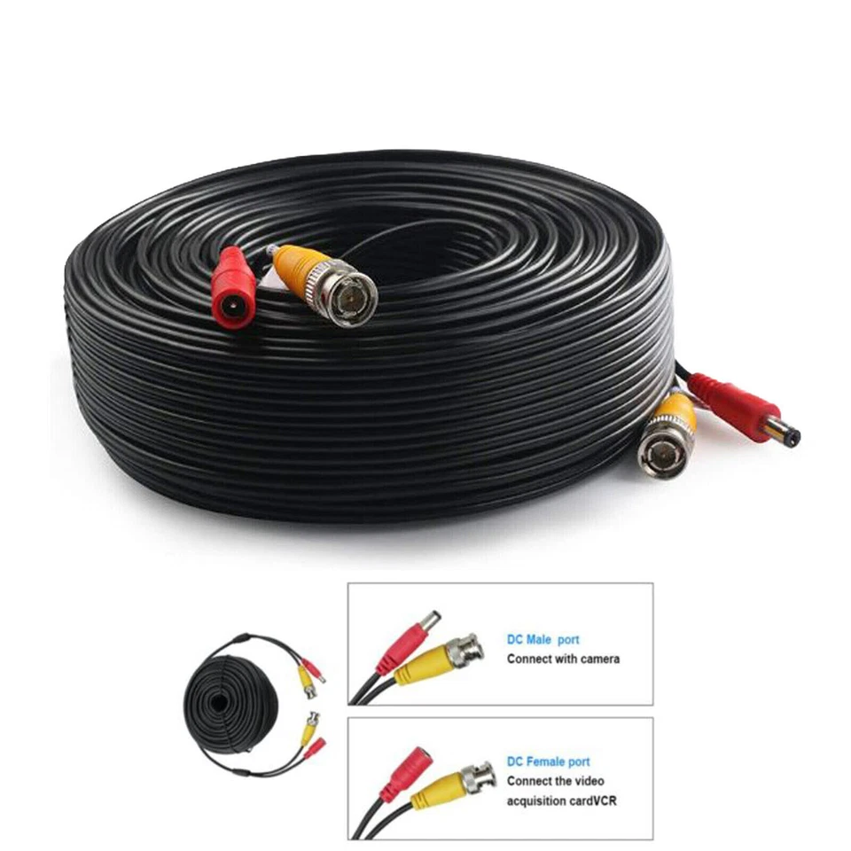 BNC DC Power CCTV Cable 5M-40M Lead for Security Camera DVR Video Extension - Image 4 of 4