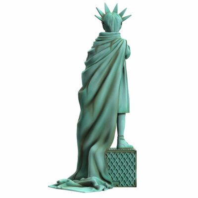 Mightyjaxx After Banksy Brandalised Liberty Girl Vinyl Sculpture
