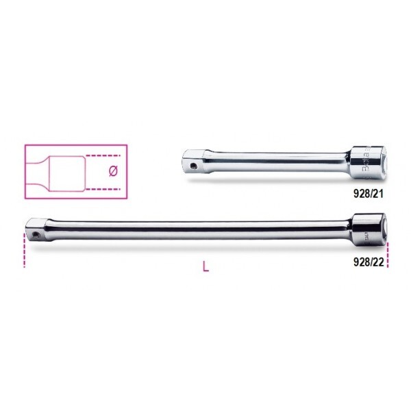 Beta 928/21 Prolunga per Bussole 3/4 200mm | Ecommerce Utensileria