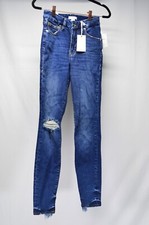 NWT Good American Good Legs Distressed Dark Wash Jeans GLSPBD873T Size 00/24