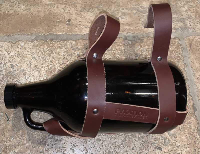 Fyxation Leather Milwaukee Leather Growler Holder for Bike NEW