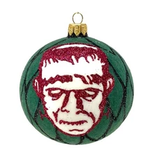 Frankenstein Ball Ornament Polish Glass The Halloween Collection by Thomas Glenn