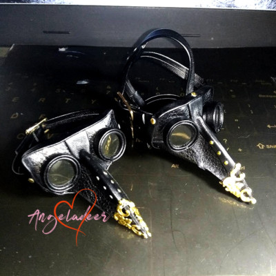 Dollmore 1/6 1/4 1/3 Uncle BJD Leather Beak Mask Half/Full Face Transparent Lens