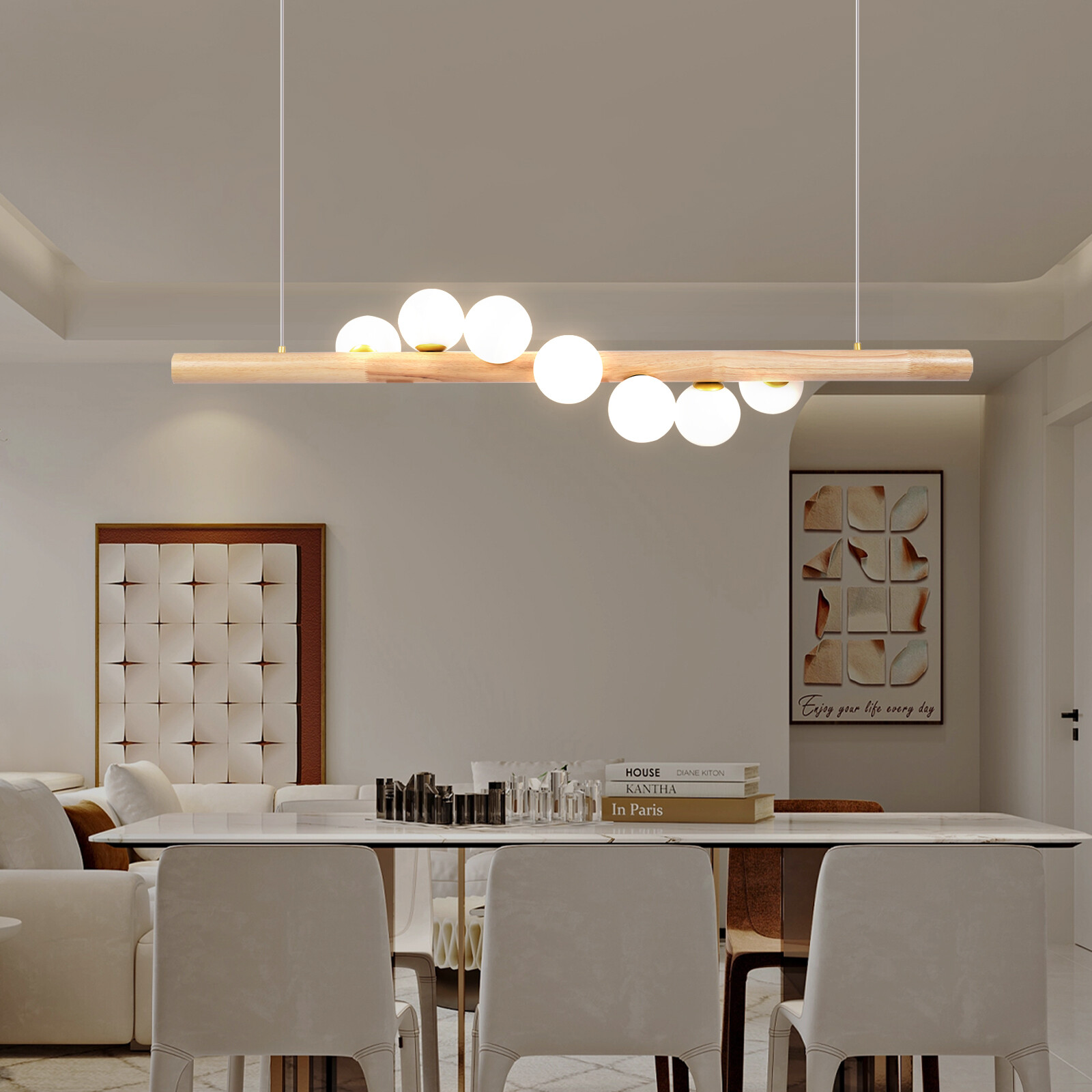 Modern 7-LED Ceiling Light Fixture for Bedroom or Dining Room 110V