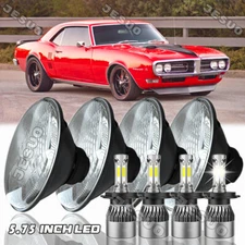 4PCS 5.75" 5 3/4" LED Headlights HI/LO Beam for Pontiac GTO Grand Prix Firebird