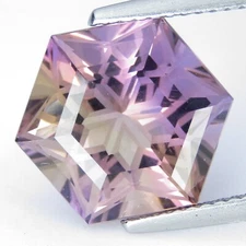 6.28Cts Striking Natural Ametrine 11.5mm Hexagonal Cut Loose Gemstone Ref-VIDEO