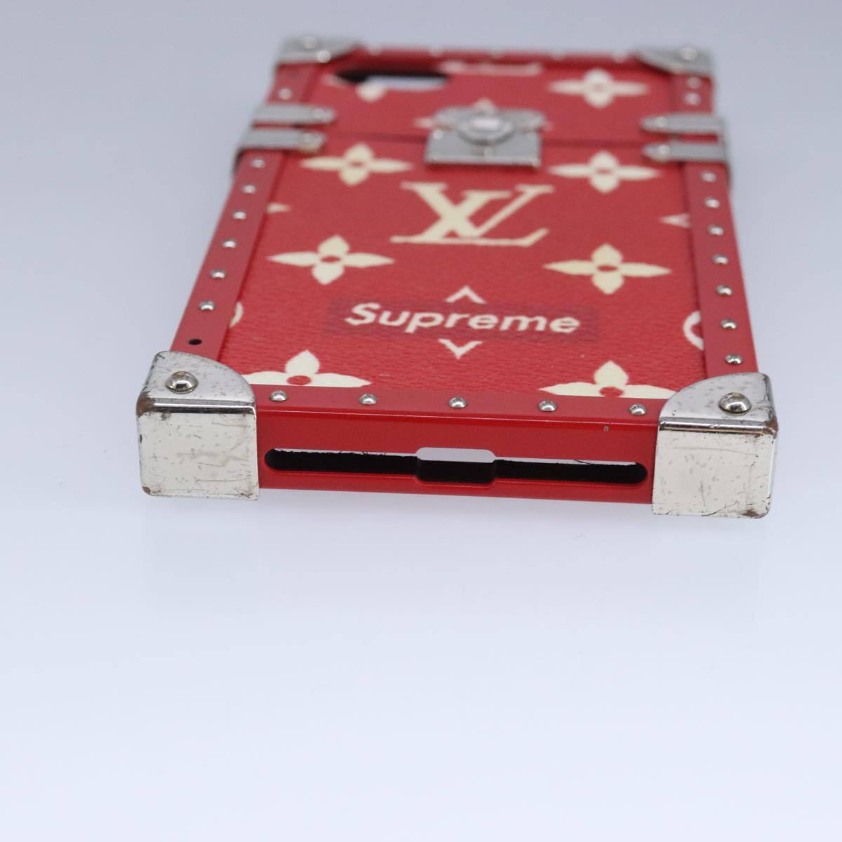 LOUIS VUITTON Monogram LV x Supreme iPhone 7 Eye Trunk Red LOUIS VUITTON Monogram LV x Supreme iPhone 7 Eye Trunk Red