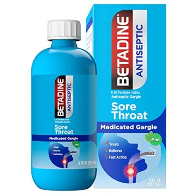 Betadine Antiseptic Medicated Gargle, Treat & Relieve Sore Throat , 8 FL OZ