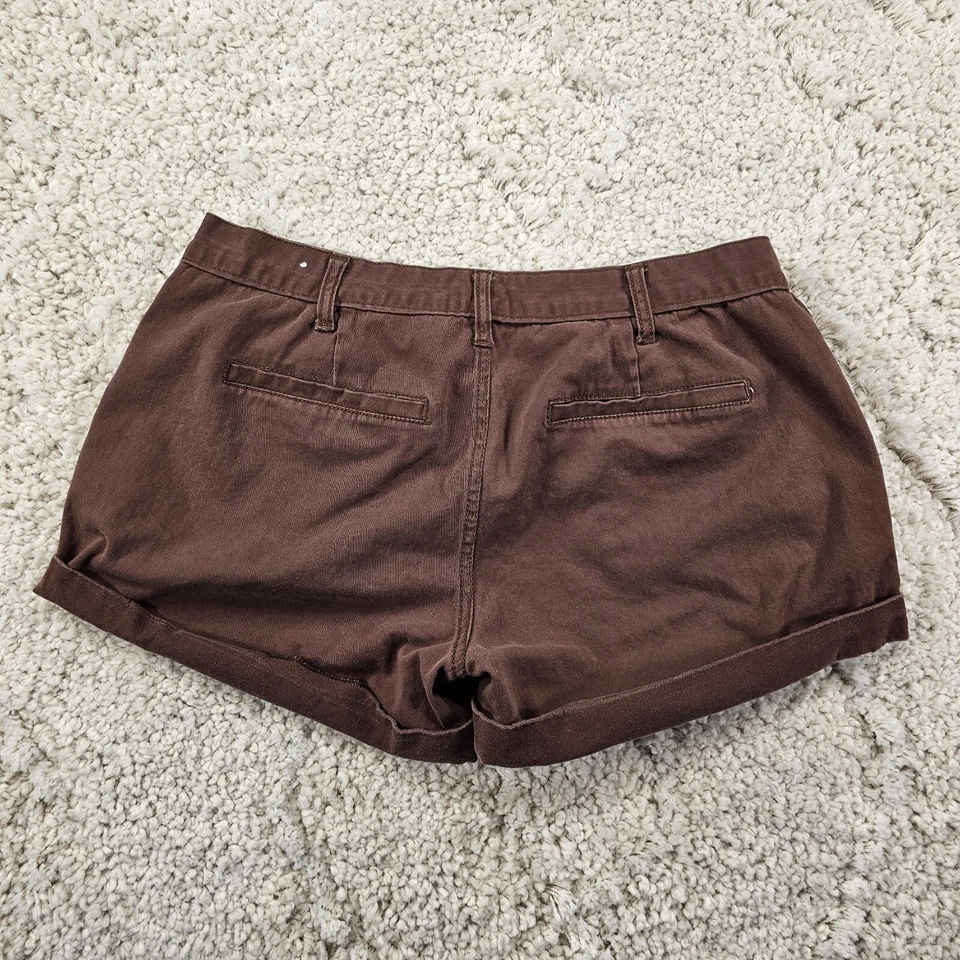 Maurices Womens Jean Shorts Cuffed Brown Size 9/10 32x3 Mid-Rise Denim - Image 2 of 4