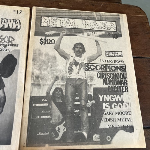 Metal Mania Heavy Metal Fanzine Magazine Metallica Venom Motörhead Lot