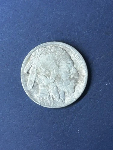 1915 Buffalo Nickel Very Fine Condition Semi Key Date Acid Coin As Imaged #J76