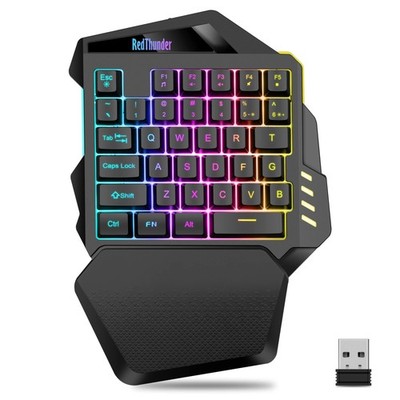 G60 Kabellose Einhand Gaming Tastatur 2000mAh RGB 35 Tasten Handballenauflage