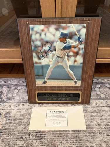 Ken Griffey Jr. Signed Framed Picture Mariners Baseball With COA A & K Sports