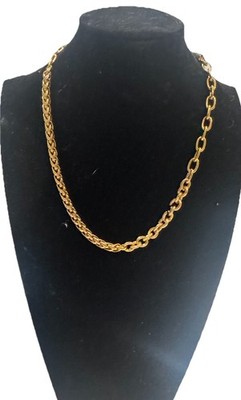 Oscar de la Renta Gold Tone Crystal Station Lariat Necklace Adjustable 18 22 