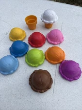 Fun Express Colorful Ice Cream Cones Plastic 12 PC Multicolor