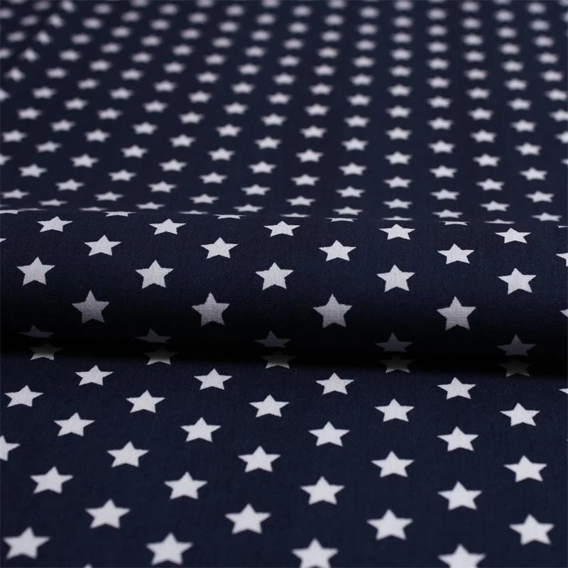 Sterne Stoff Marine Blau Baumwolle Sternestoff Kinderstoff Dirndl Weihnachten - Bild 2 von 3
