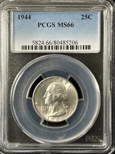 1944  25C Washington Quarter Dollar PCGS MS66   80485206