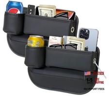 Anti-Drop Car Seat Gap Filler Organizer, Premium Leather Console Organizer,