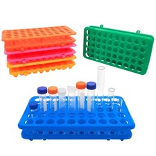 5 PCS Test Tube Rack 50-Well Plastic Holder for 10ml 15ml Tubes Multi Color