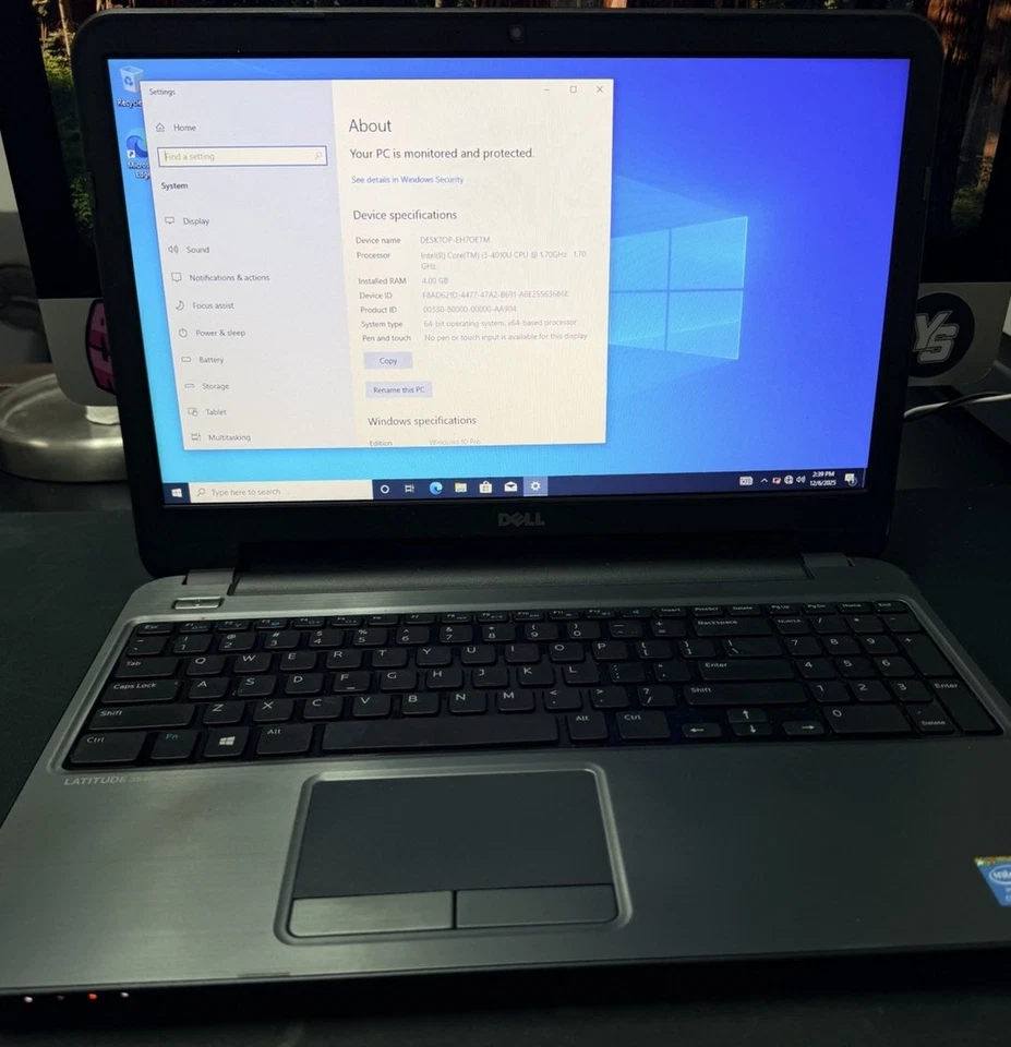 - 戴尔 latitude 3540 / i3 第 4 代 / 4GB ram / 256GB 固态硬盘 / win 10 Pro(读 Des) — 第 2/4 张图片