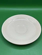 Vintage 1930-40's Genuine Fiesta HLC USA-6" Wide Saucer Plate, Ivory