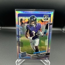 Panini Donruss Optic Rated Rookie Holo Prizm Keaton Mitchell #207 Ravens