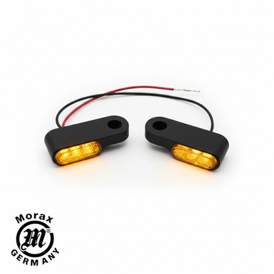 MORAX Mini Motorrad LED Blinker Lenkerarmatur Harley Chopper Custom E-geprüft