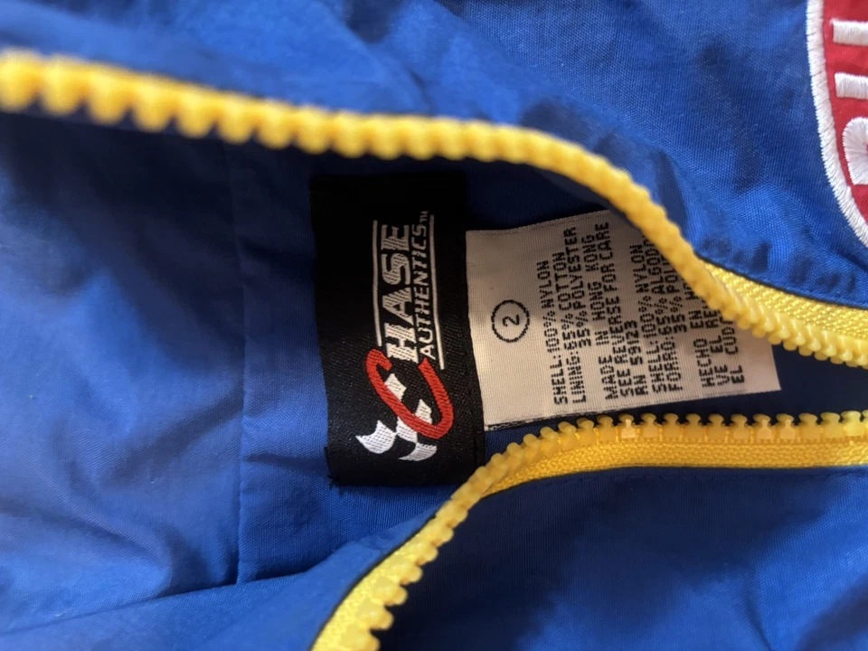 Vtg Chase Authentics NASCAR Jeff Gordon Blue and Yellow Jacket Boy’s Size 2 - Image 2 of 2