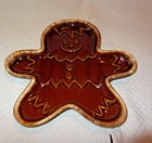 Vintage MCM Hull Pottery Gingerbread Man 10" Platter, Tray - Exc. Condition