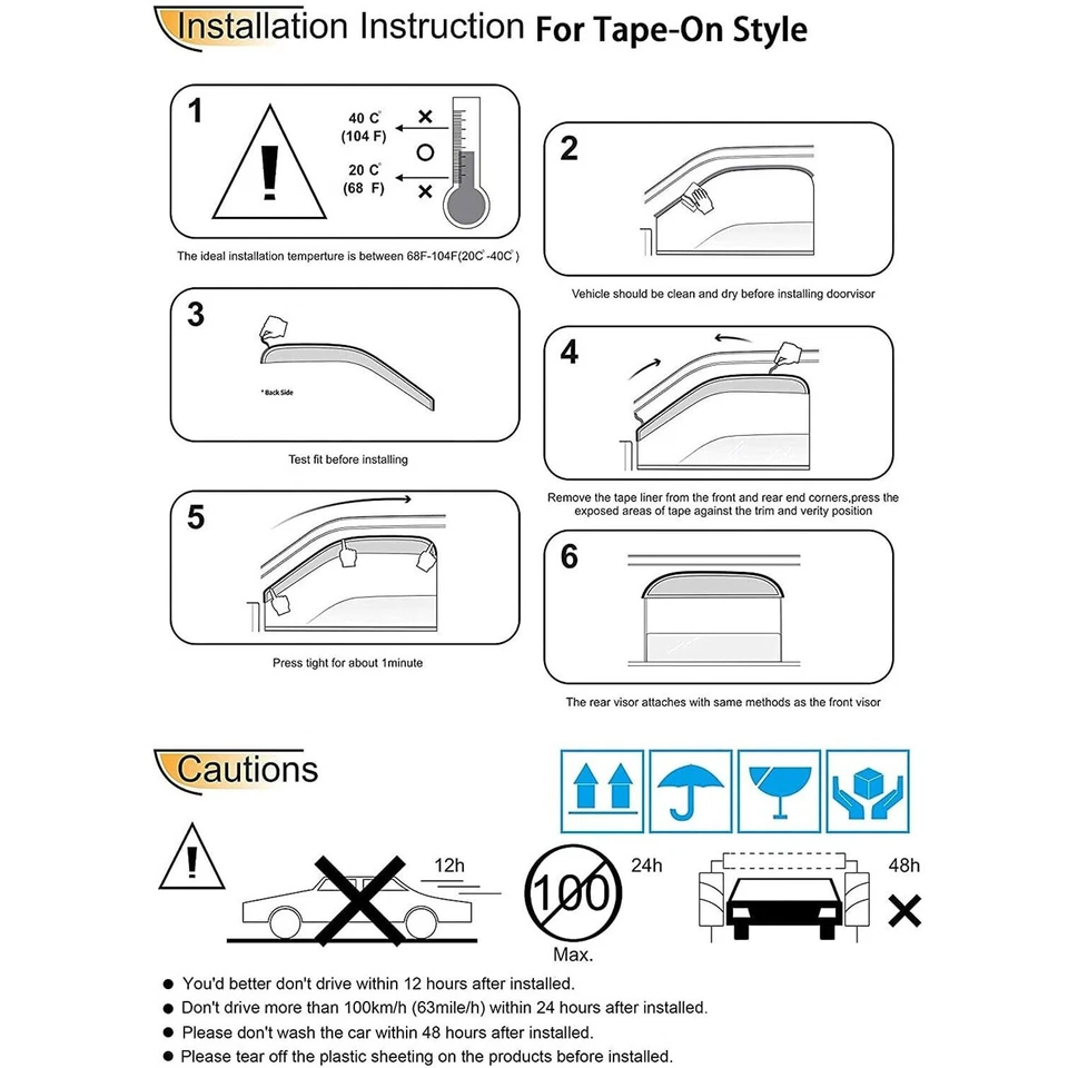 Sun Rain Guard Window Visors 4pcs For Explorer Sport Trac Mountaineer Foto 4 de 4