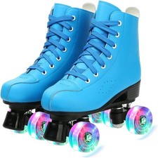 New PU Microfiber Roller Skates Quad Skates for Adults Kids Euro Size 41 US 9