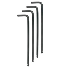 4pcs Ball End Hex Key Wrench 5/32" L-Shape Long Arm Hexagon SAE Wrenches Black