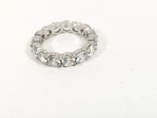 Beautiful 100-Facet Cubic Zirconia Eternity Band Size 9.5 Gorgeous Fancy