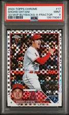2024 Topps Chrome - 2023 Mvp /99 Buybacks X-fractor Shohei Ohtani #17 PSA 9 