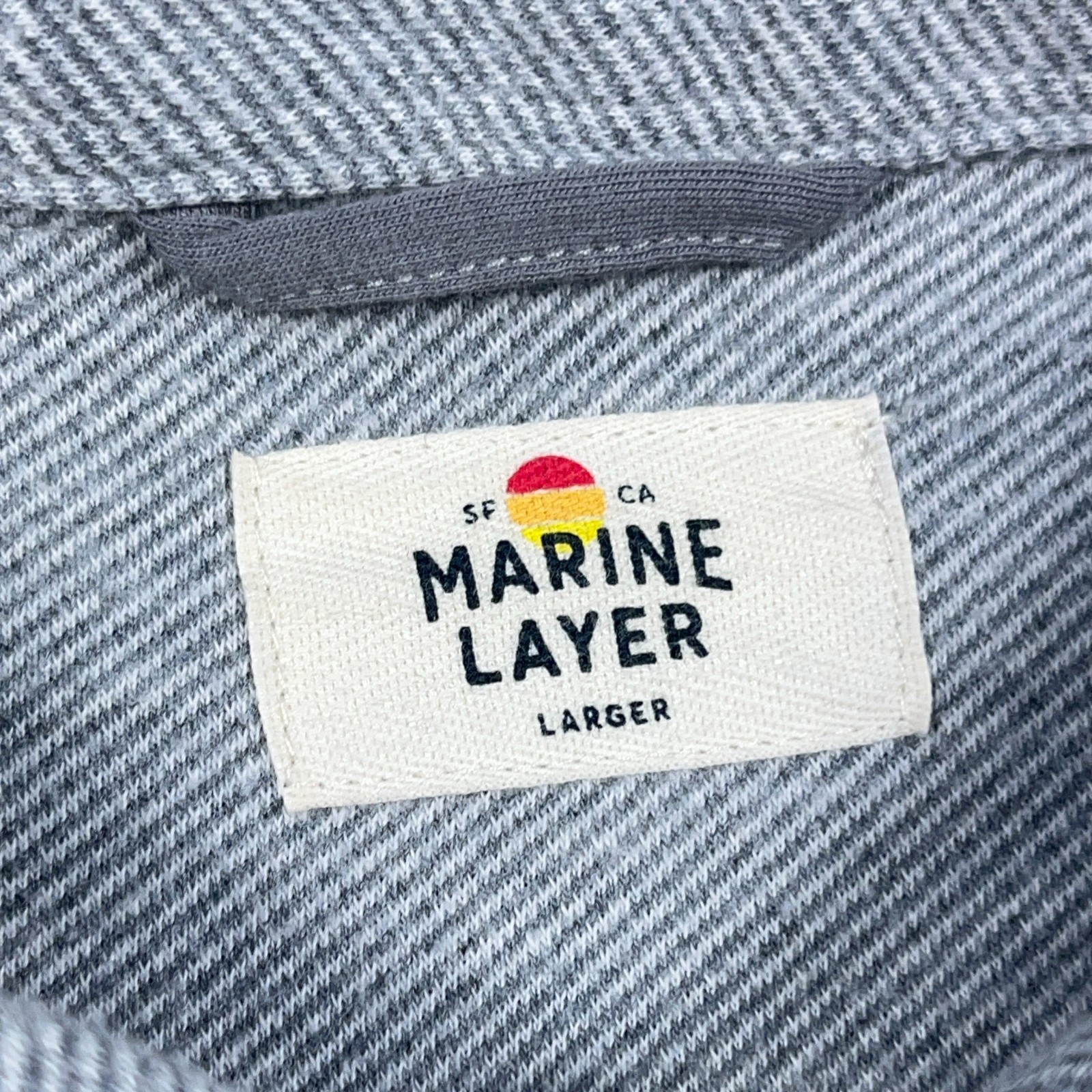 Marine Layer Shacket Men Large Gray Pacifica Over… - image 4