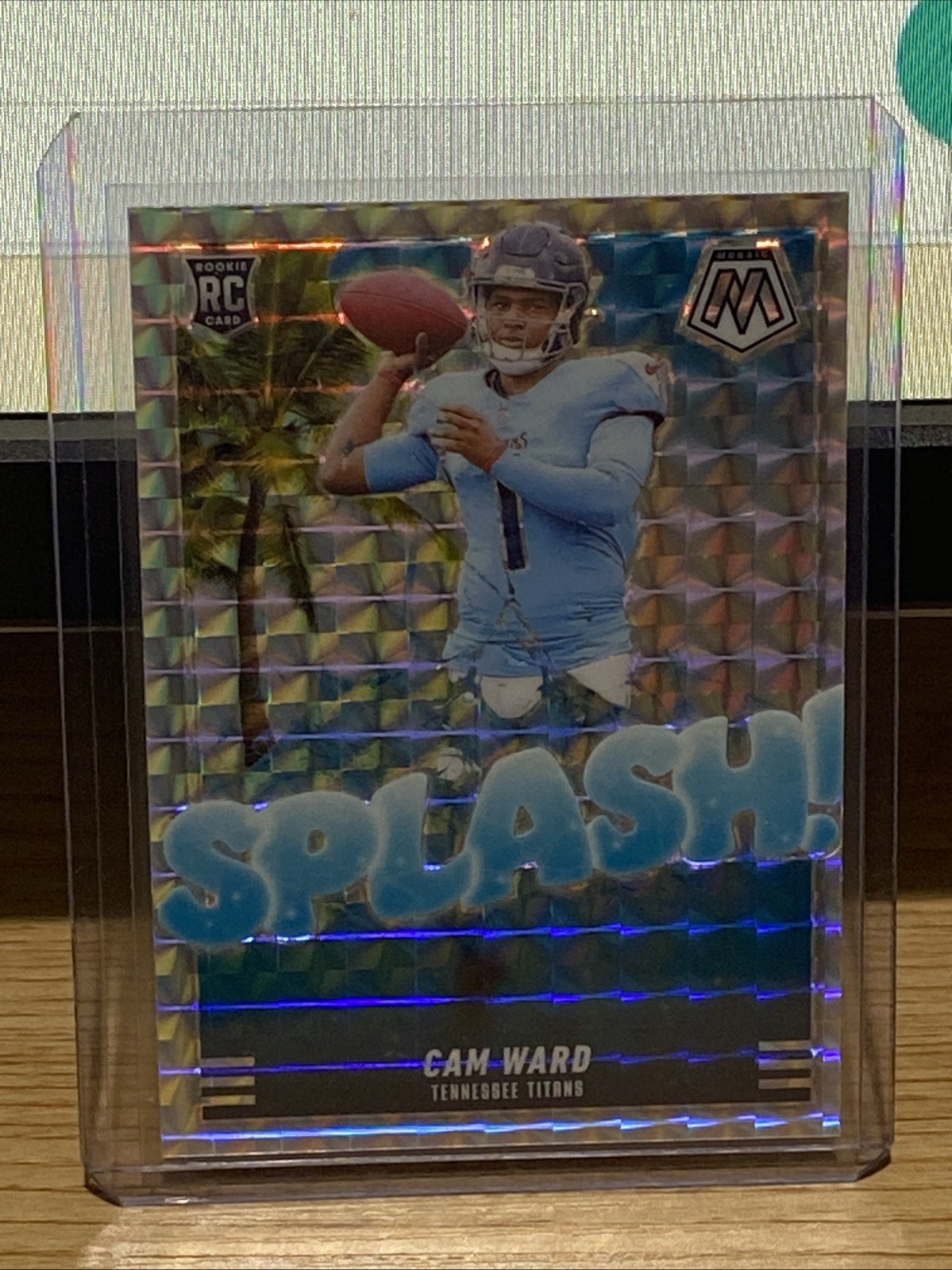 2025 Panini Mosaic Cam Ward - Splash Silver Mosaic - Titans (RC)