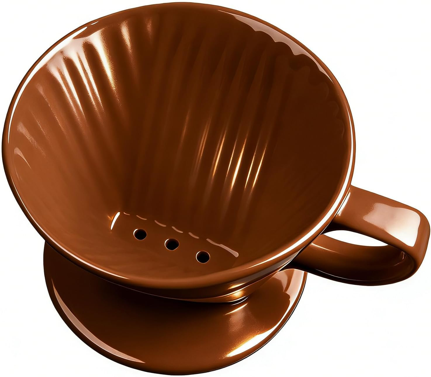 Handmade Pour over Ceramic Coffee Dripper - Authentic Brewing Experience for Cam