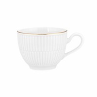 Seltmann Weiden Kaffeeobertasse Amina Weiß Goldrand Kaffeetasse Porzellan 250 Ml