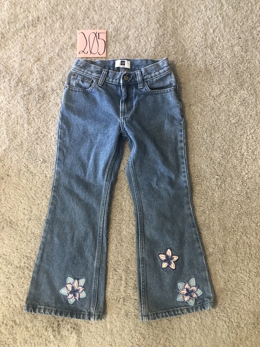 Gap Jeans De Mezclilla Ajustados Para Niñas, Índigo