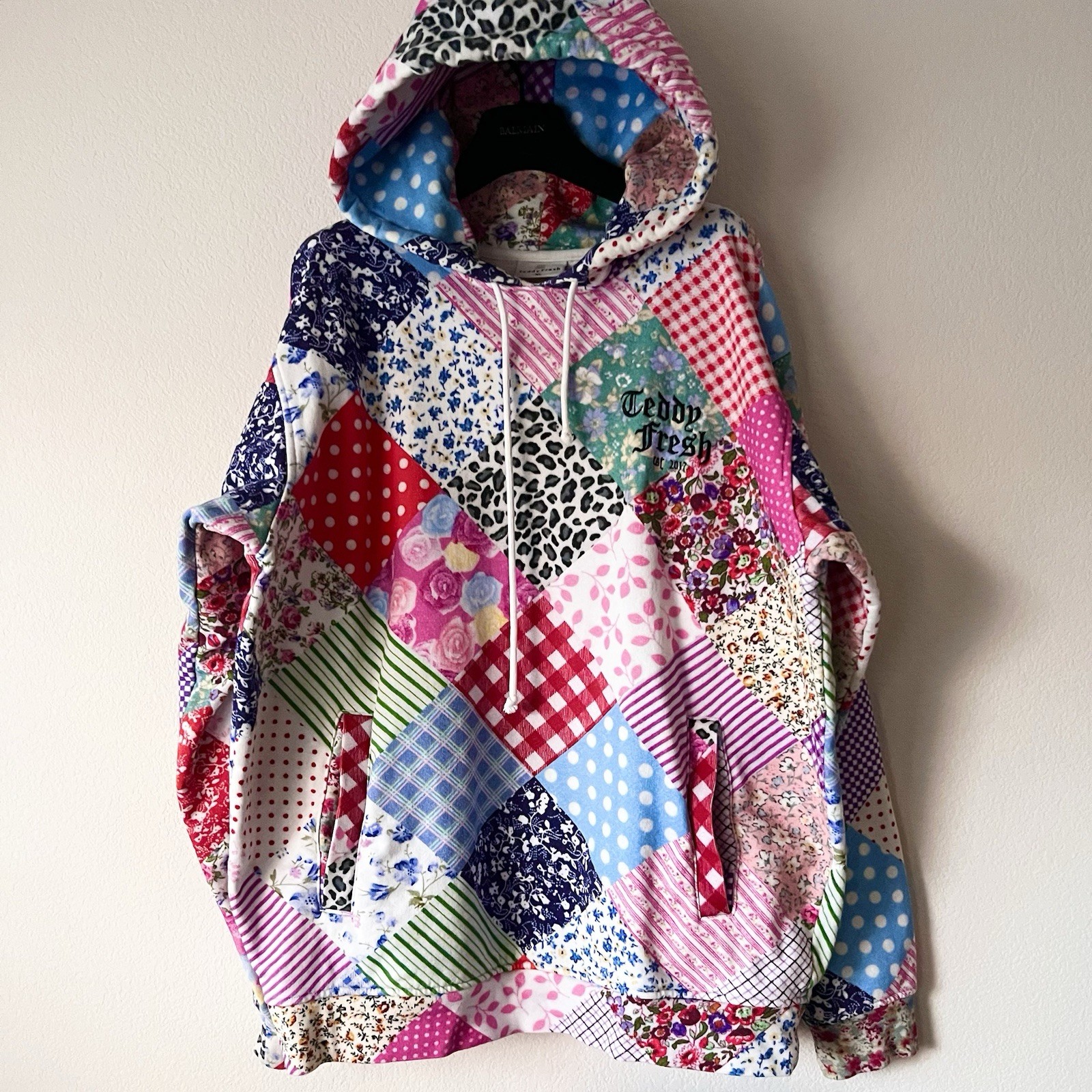 Teddy Fresh Patchwork Style Thick 100% Cotton Hoo… - image 19