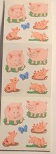 Sandylion Fuzzy Multicolor Pig  Butterfly Farm Animal  Insect Stickers