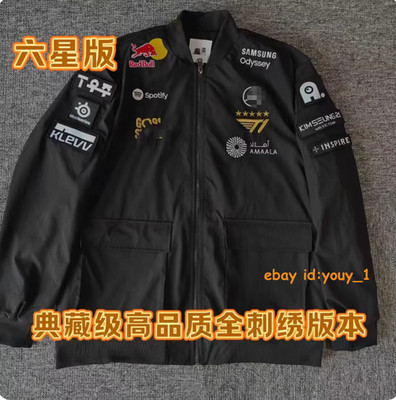 2025 T1 Team World Championship Black Jacket Faker Five Star Embroidered Jacket