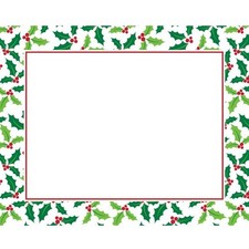 Holly Paper Placemats 12 Pack Christmas Winter Decoration