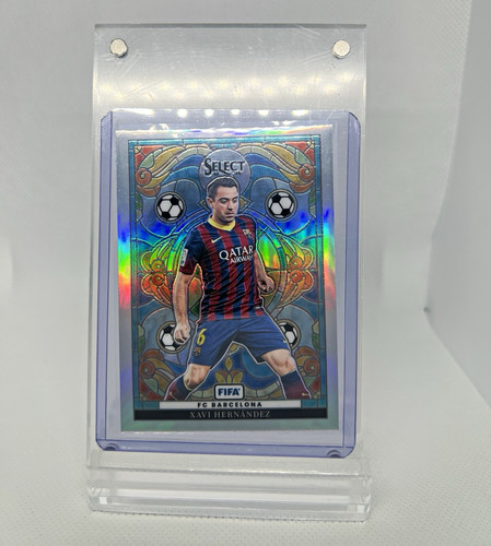 Xavi Hernandez #21 2023 Panini Select FIFA Stained Glass card