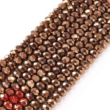 ELECRELIVE 8mm Copper-Colored glass rondelle beads 600pcs