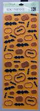 K Company 60 pcs Halloween Spooktacular Bats Pumpkins Pillow Scrapbook Stickers