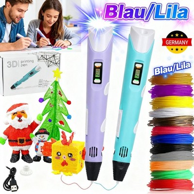 3D Stifte Set Kinder DIY 3D Druckstift 12Farben 36m Filament Geschenk DHL DE NEU