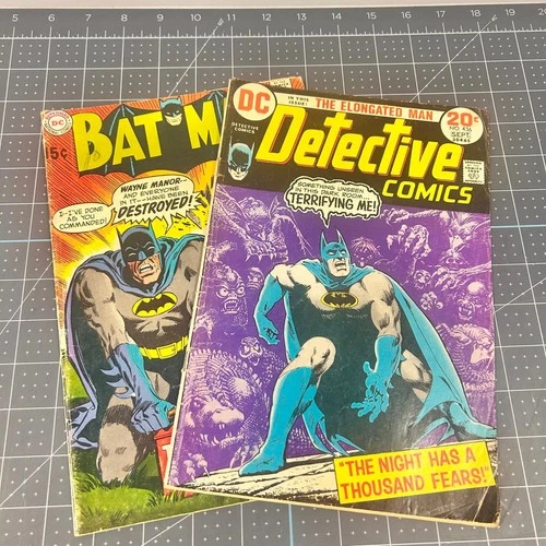 (Lot of 2) DC Batman Comic #215 (1969) & Detective Vintage Comic #436 (1973)