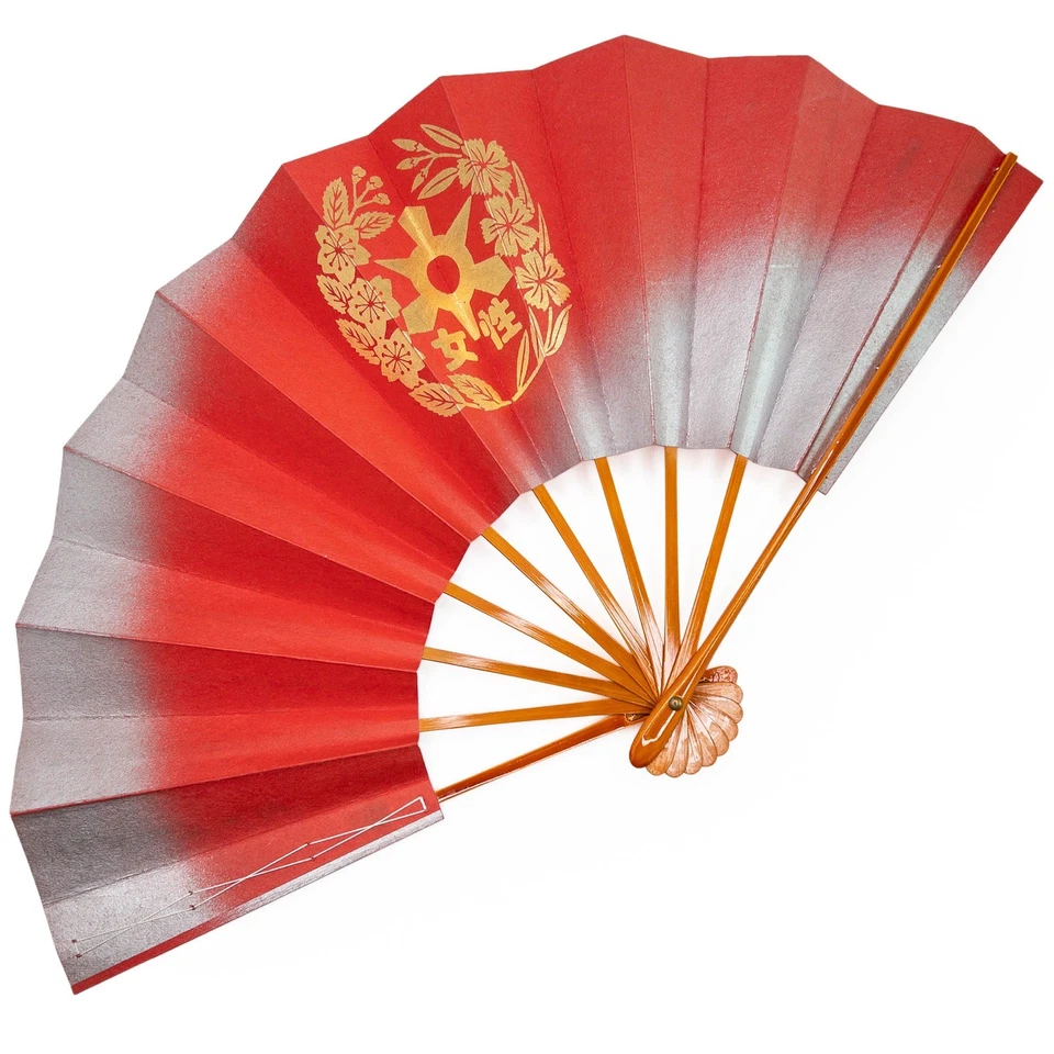 Ventilador de baile plegable japonés Maiogi de colección sin usar en caja de almacenamiento original Foto 2 de 4