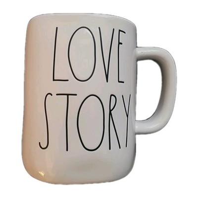 Rae Dunn Ceramic Disney Princess White COFFEE MUG - 'LOVE STORY' - 1 Pc